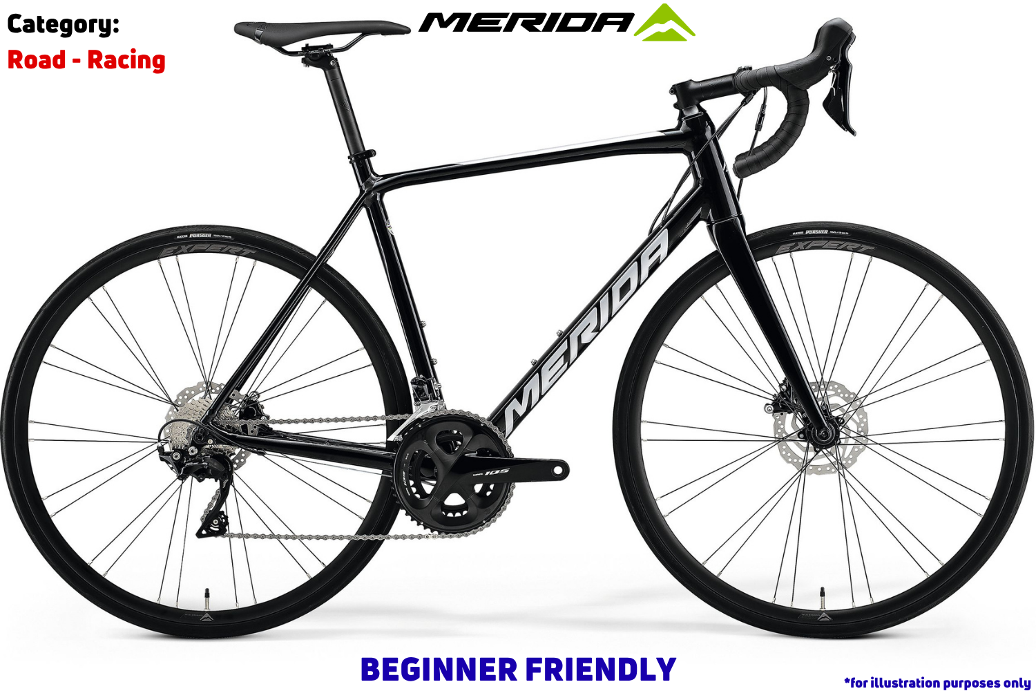 Merida Scultura 300 - Metallic Black (Silver) | Hup Leong Company